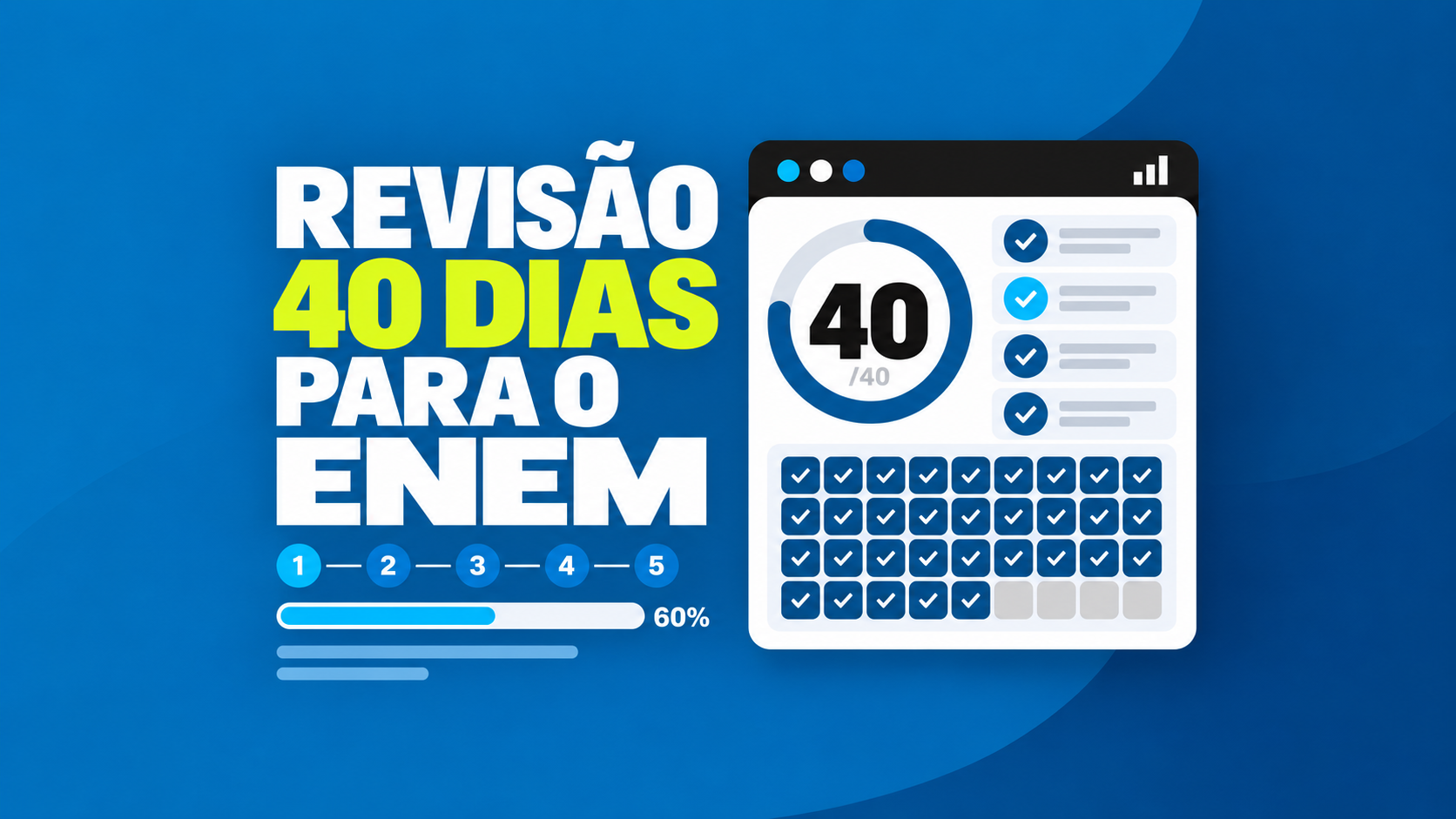 Capa do Revisão 40 Dias para o ENEM