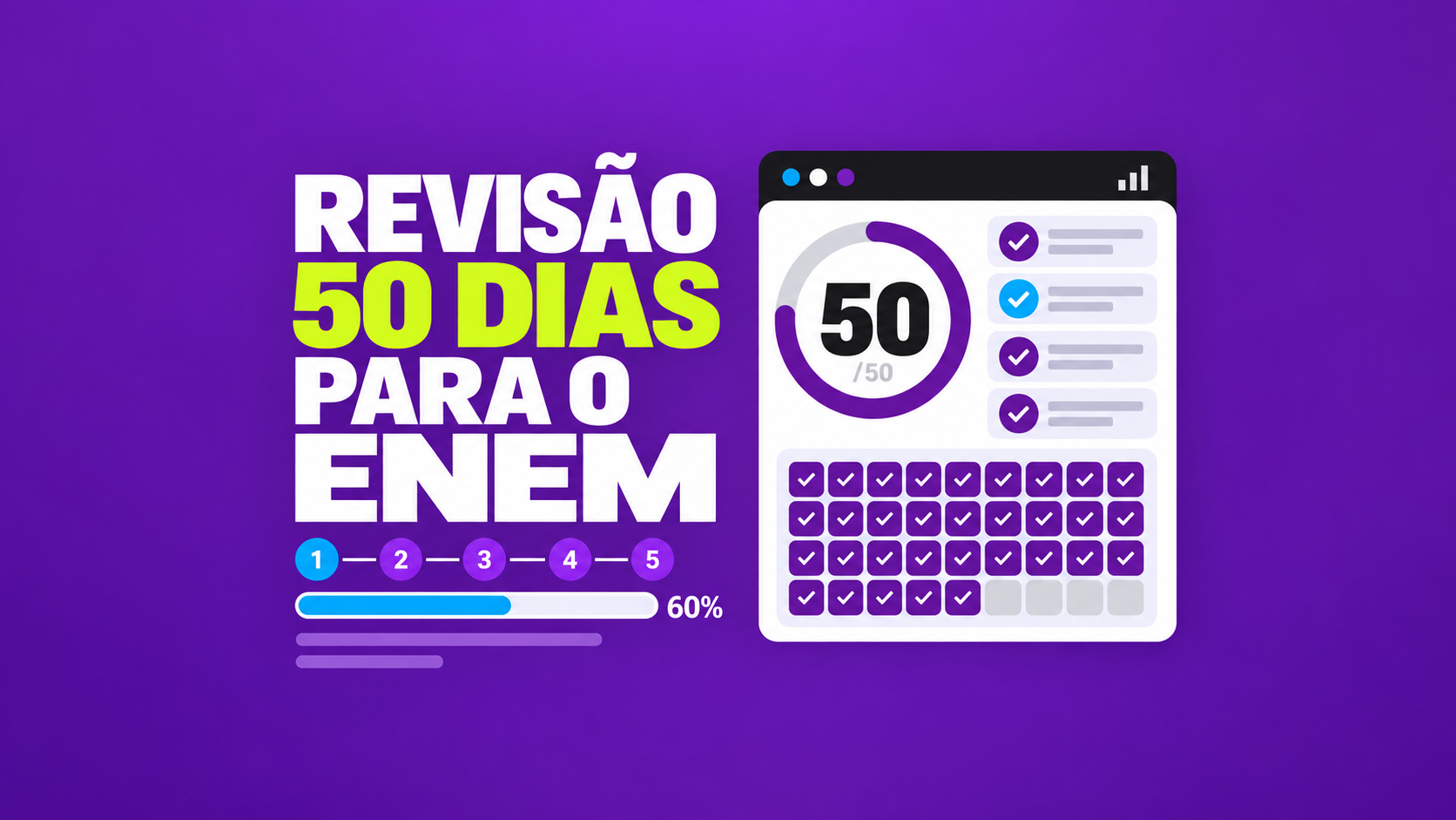 Capa do Revisão 50 Dias para o ENEM
