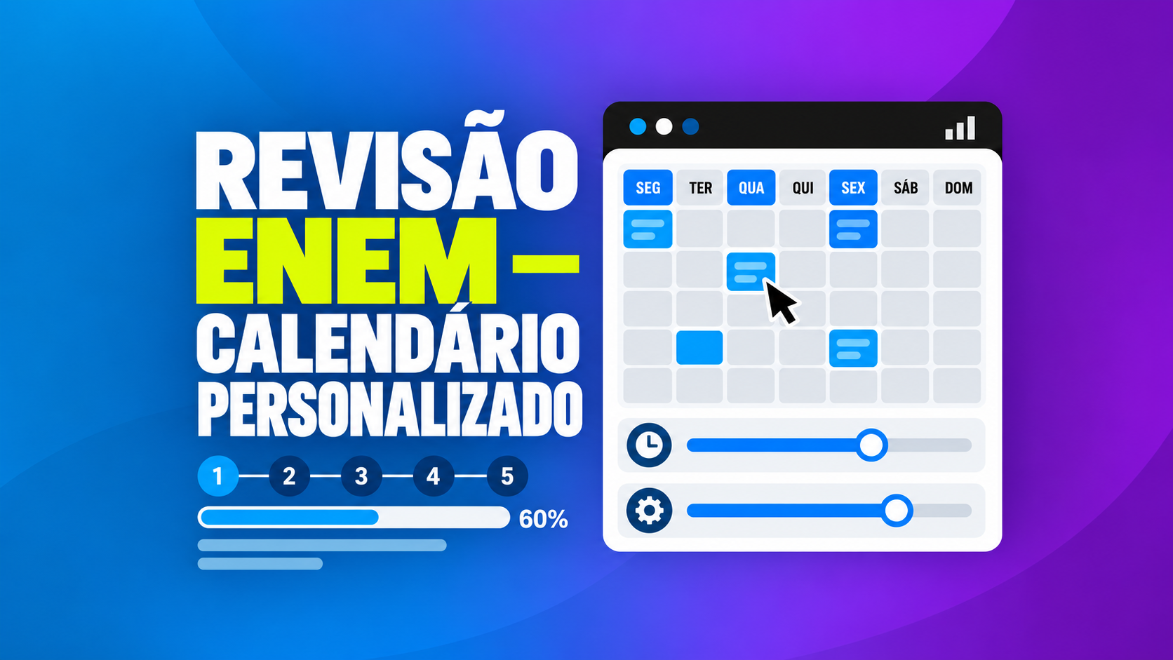 Capa do Revisão Enem - Calendário Personalizado
