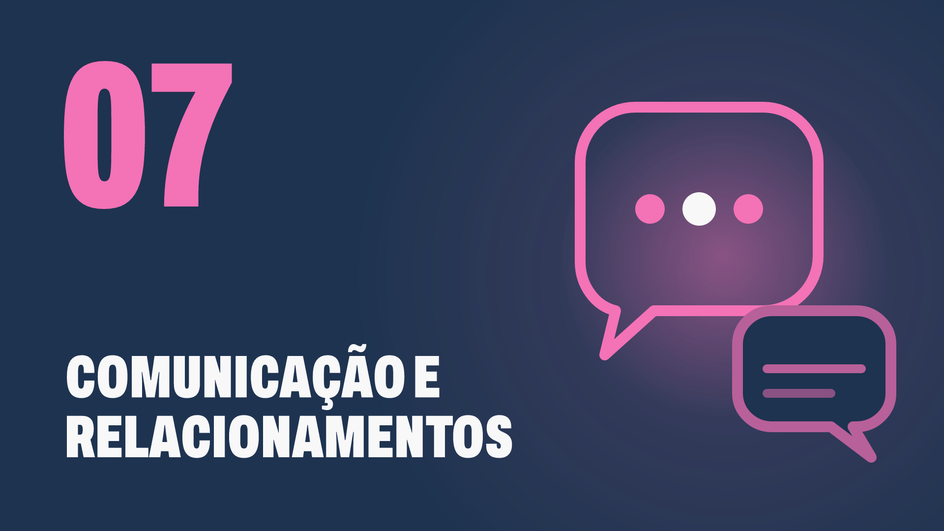 Capa do Módulo 7: Comunicação e Relacionamentos